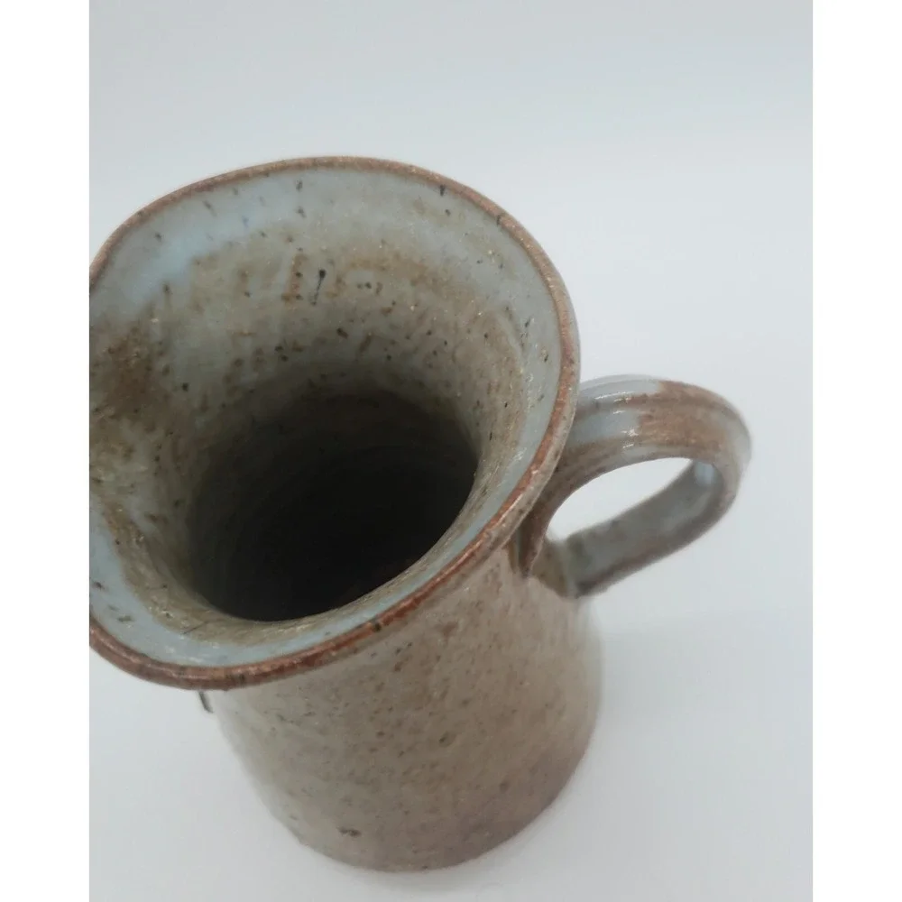 Vintage Studio Art‎ Pottery Stoneware Mini Pitcher Creamer Blue Drip Glaze